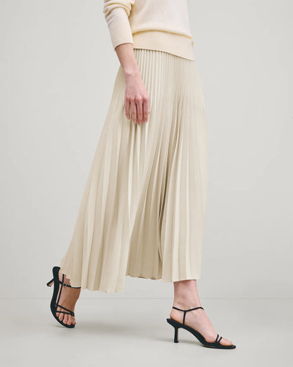 Pleated Matte Midi Skirt - XS / Coffee Bean Brown
