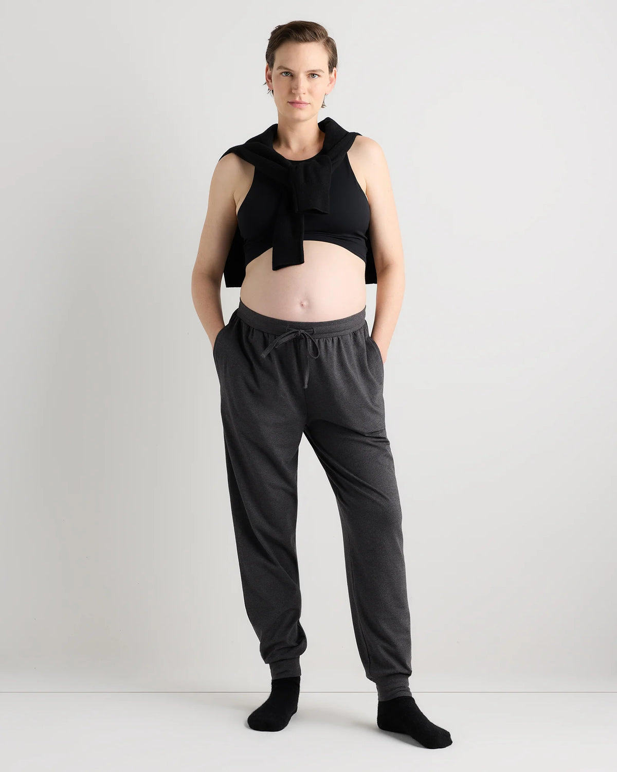 Dream Lounge Maternity Jogger - XS / Bold Black
