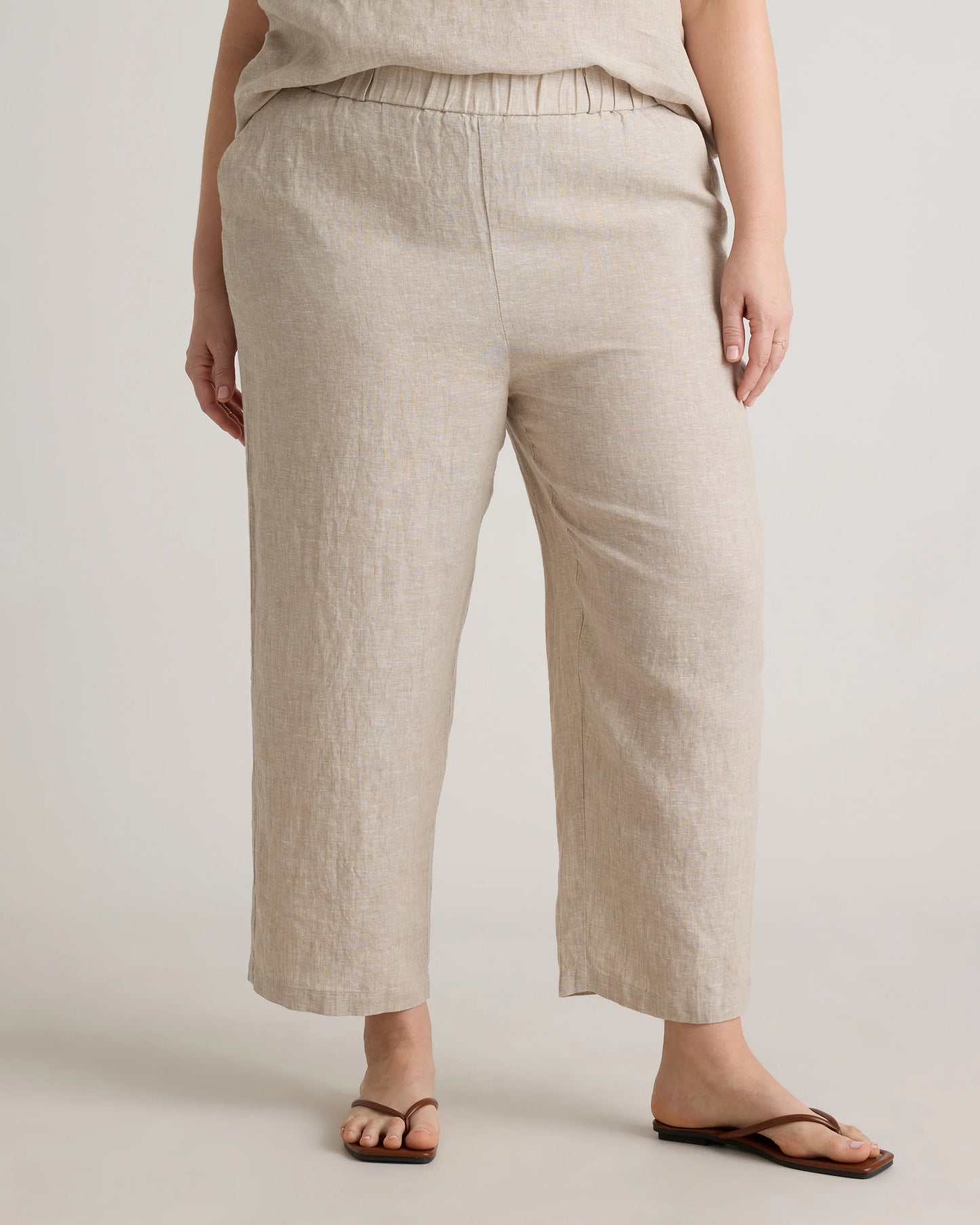 100% European Linen Pants - 1X / Bayberry Olive