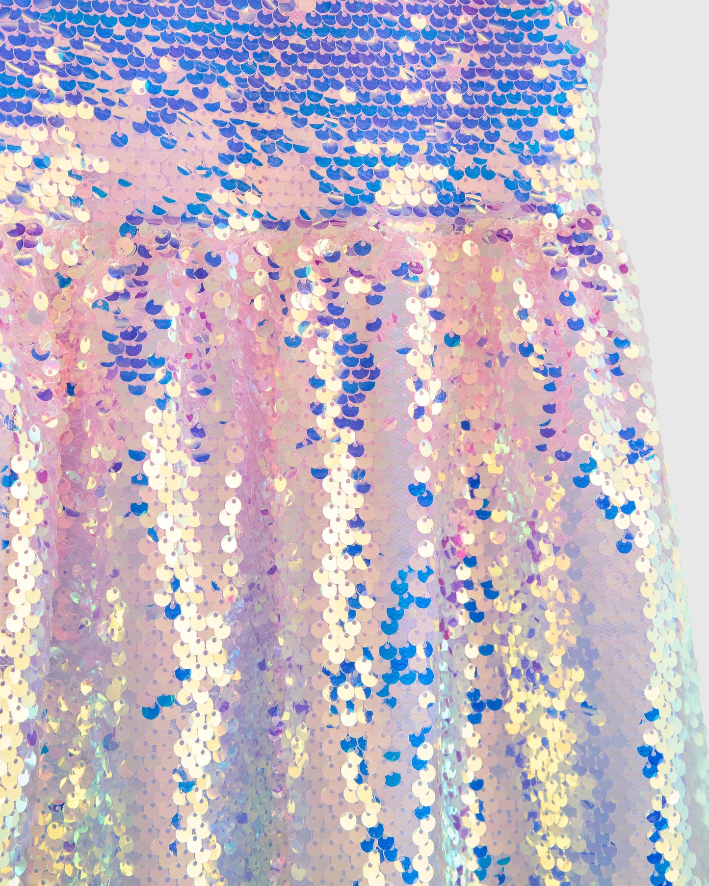 Sequin Flutter Sleeve Dress - 6 / Rainbow Sequins