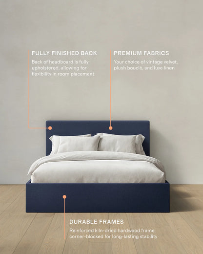 100% Linen Square Bed - Full / Canvas