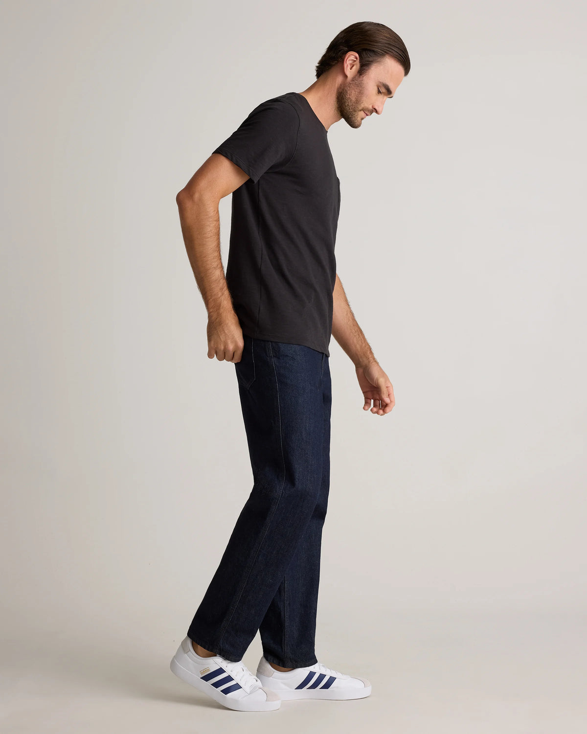 100% Organic Cotton Slub Pocket Tee - S / Bold Black