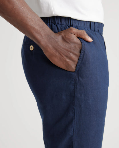 100% European Linen Pants - S / Bayberry Olive