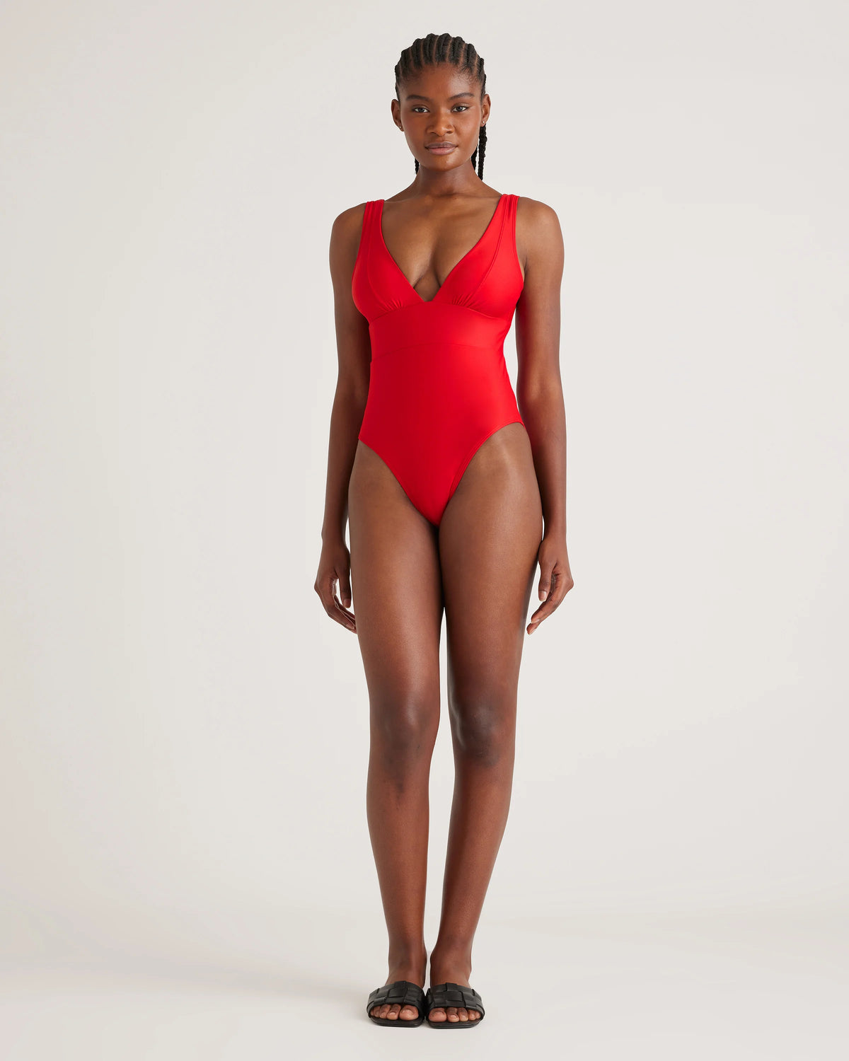 Italian Plunge One-Piece Swimsuit - XS / Deep Navy
