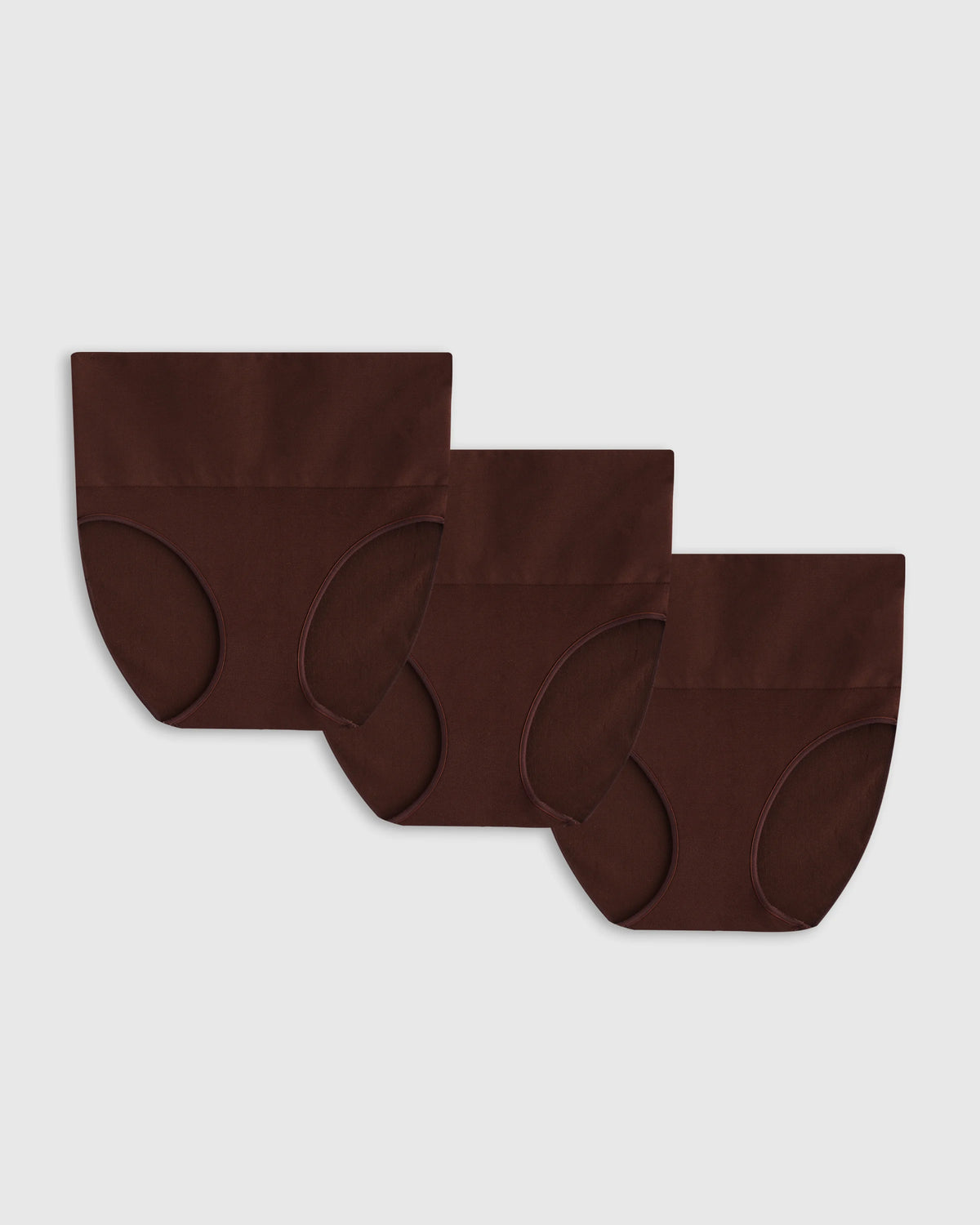 Shaping High-Waisted Brief (3-Pack) - XS / Cocoa