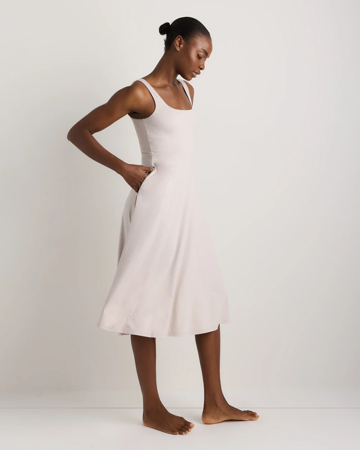 Flowknit Breeze Fit & Flare Dress - XS / Heather Green