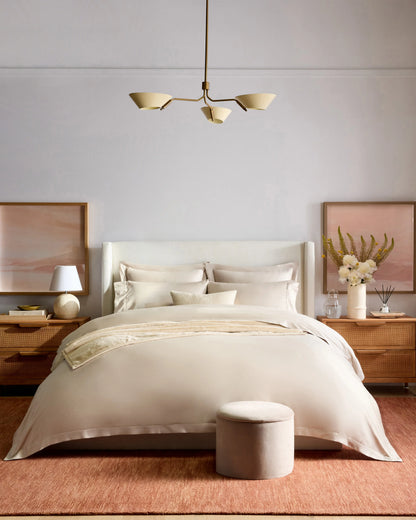 Signature Giza Cotton Sateen Duvet Cover - Twin / Light Grey