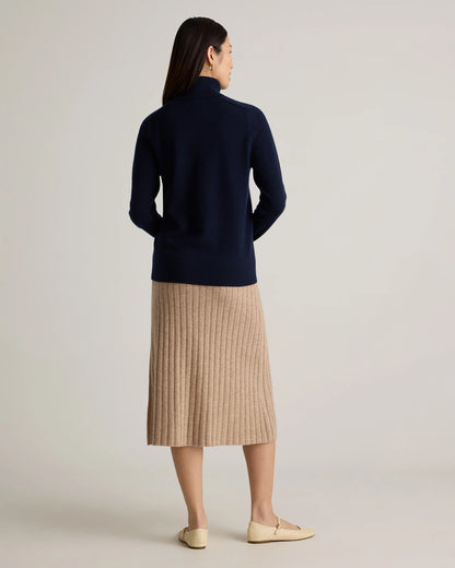 Mongolian Cashmere Turtleneck Sweater - XS / Heather Grey