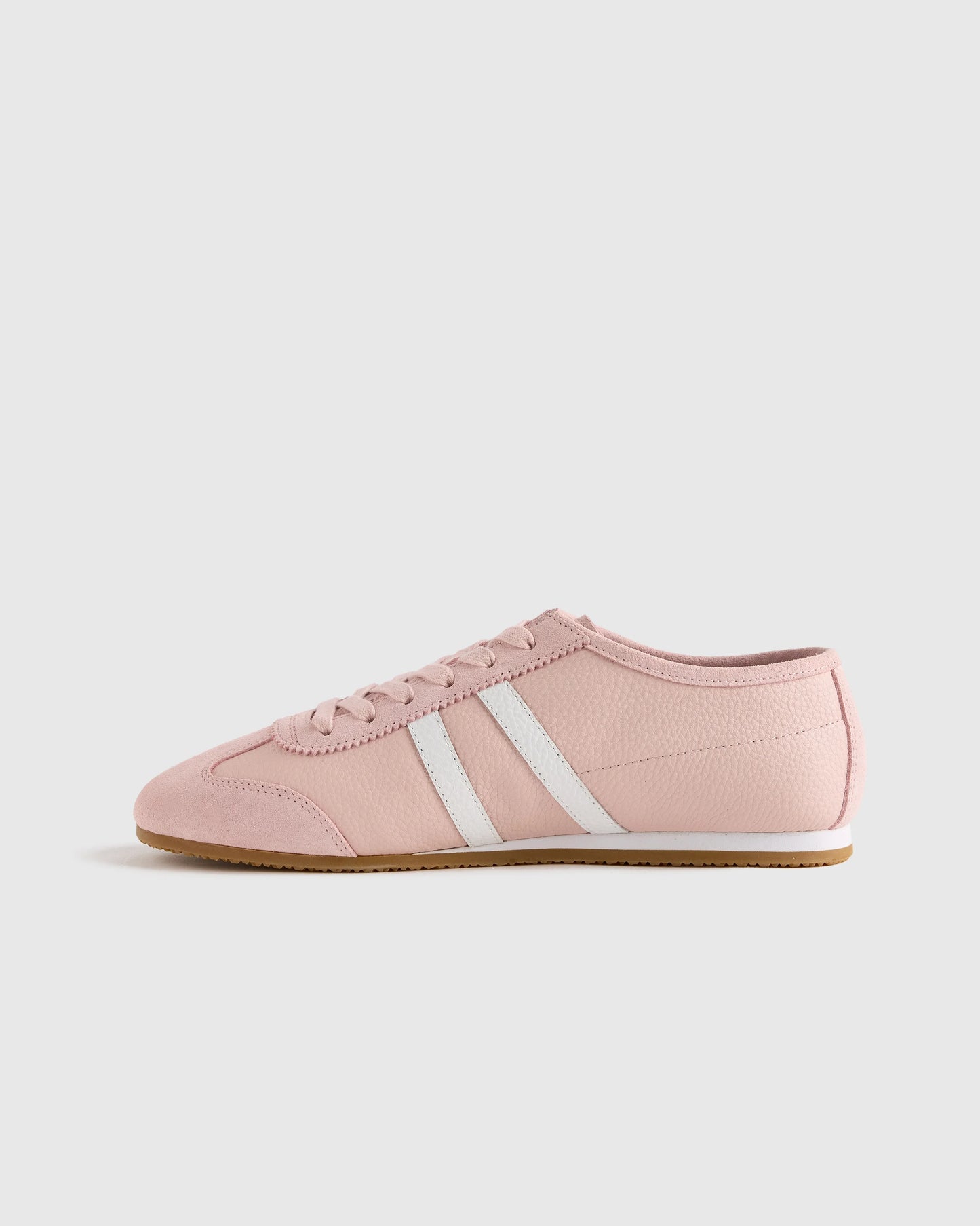 Italian Leather & Suede Low Profile Sneaker - 5 / Electric Blue