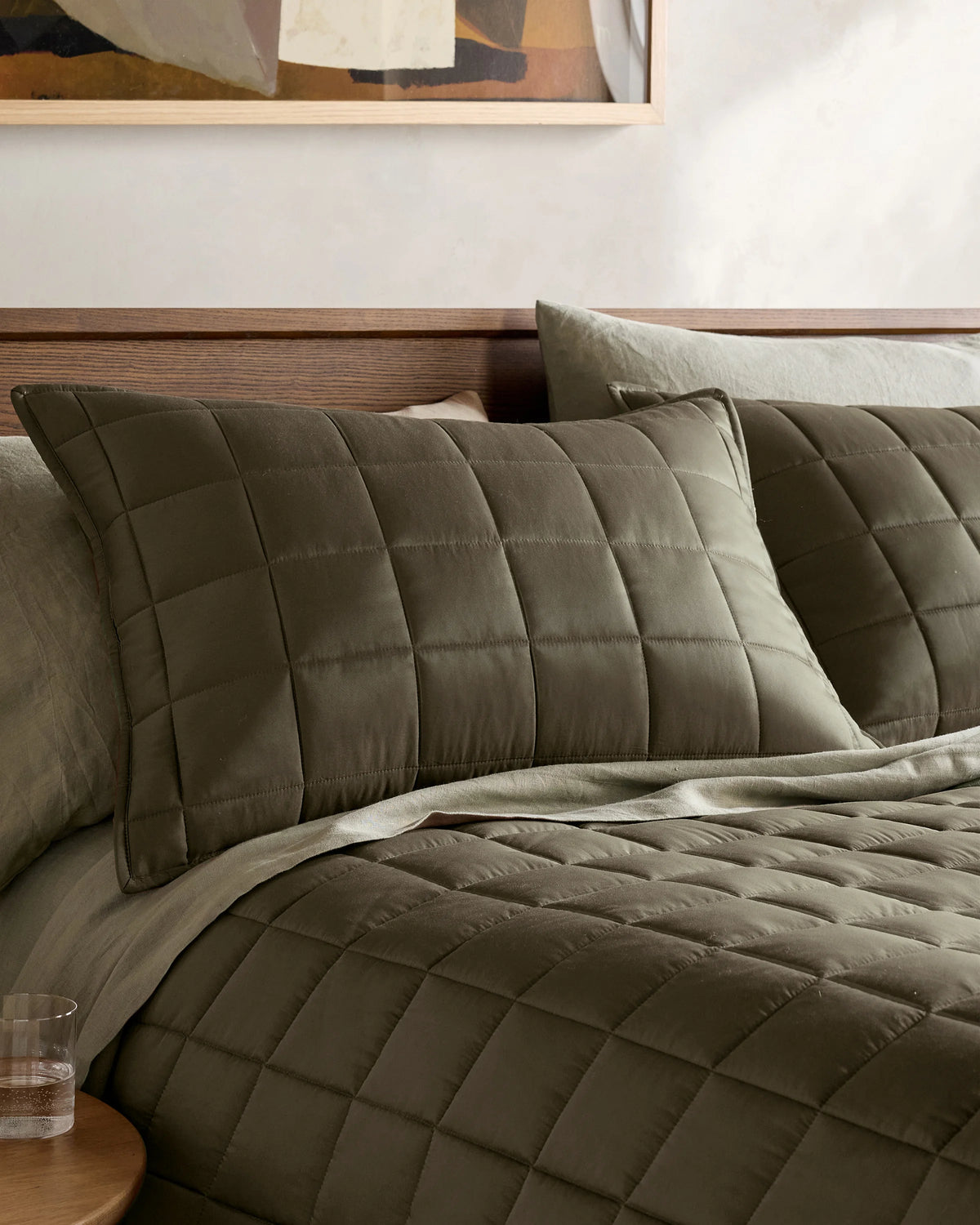 Bamboo Box Quilt Set - Twin / Sage
