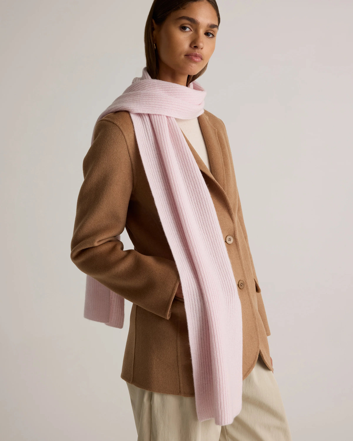 Double-Faced Merino Wool Soft Blazer - XS / Caramel