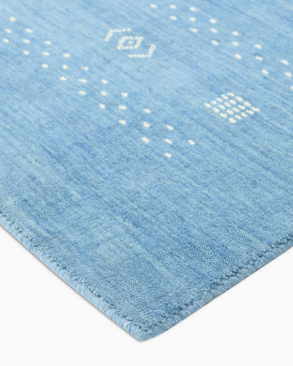 Dakota Kids Hand-Loomed Wool Rug - 4' x 6' / Baby Blue