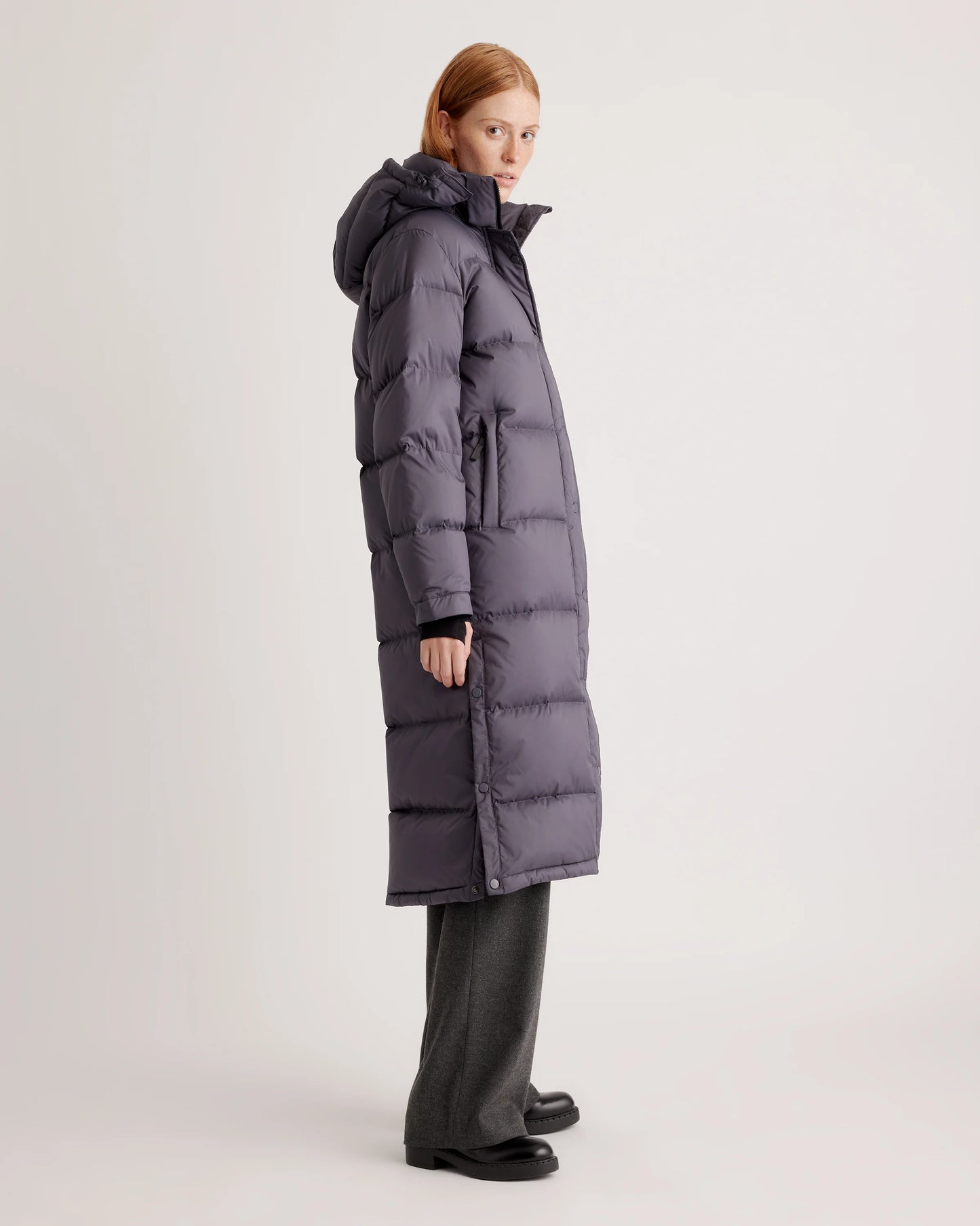 Responsible Down Long Puffer Jacket - XS / Black