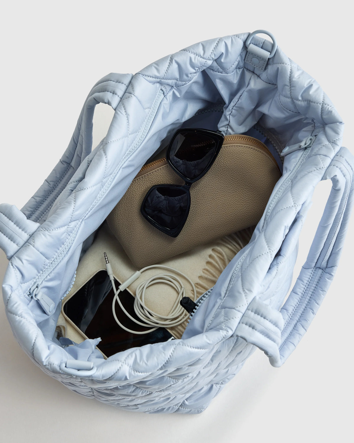 Transit Quilted Carry-All Tote - One Size / Porcelain Blue
