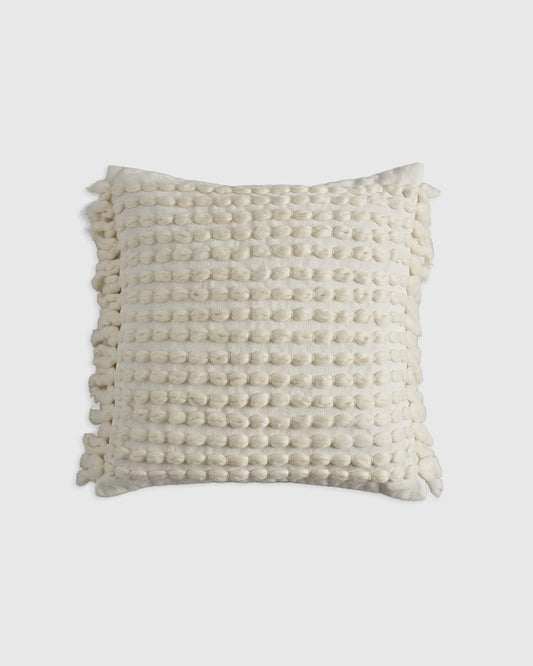 Dana Wool Fringe Pillow Cover - 20x20 / Ivory