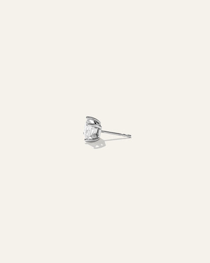 14K Gold Lab Grown Diamond Princess Solitaire Studs - 2ctw - One Size / Yellow Gold