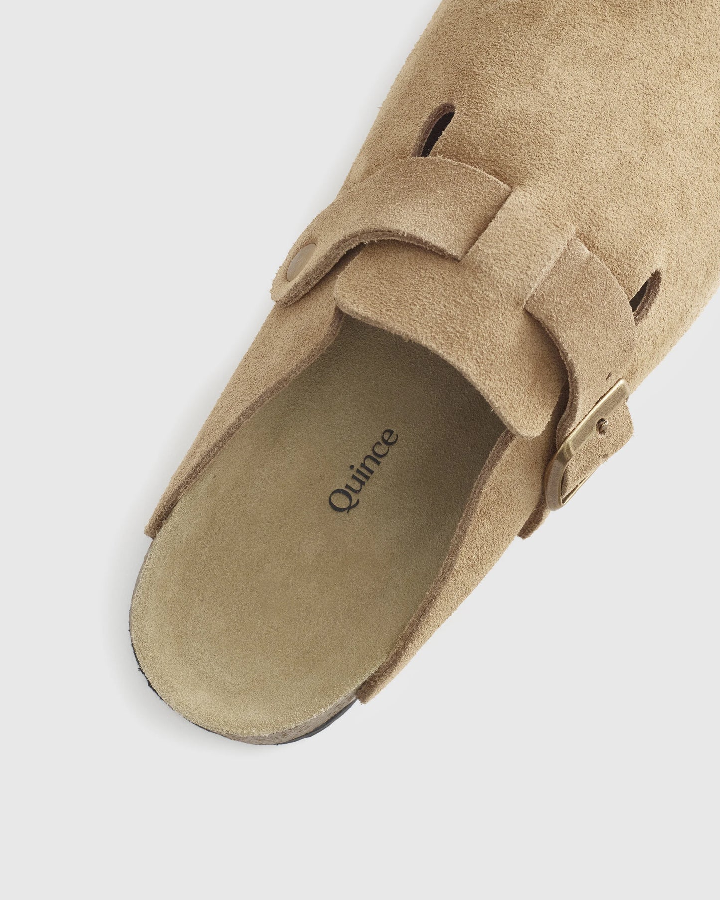 Water Repellent Suede Clog Mule - 5 / Dune