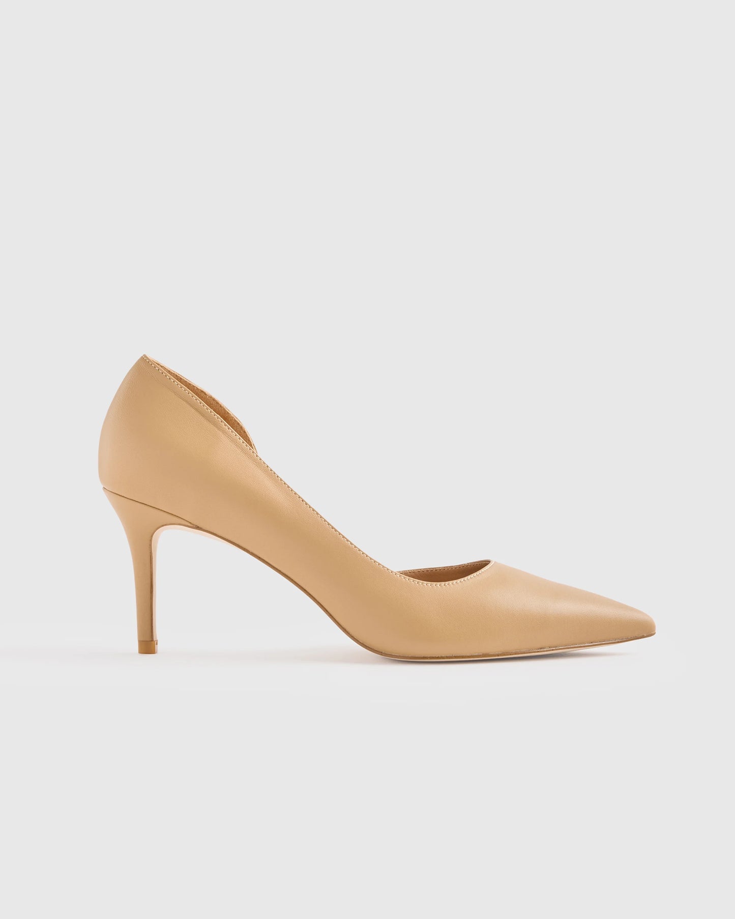 Italian Leather 75mm d'Orsay Pump - 5 / Black