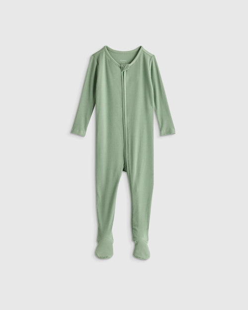 Softest Rib Footie - 12-18M / Sage Green