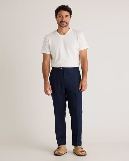 100% European Linen Dress Pants - 30X30 / Deep Navy