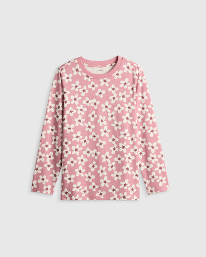 100% Organic Cotton Jersey Long Sleeve Tee - 6 / Dino Sketch