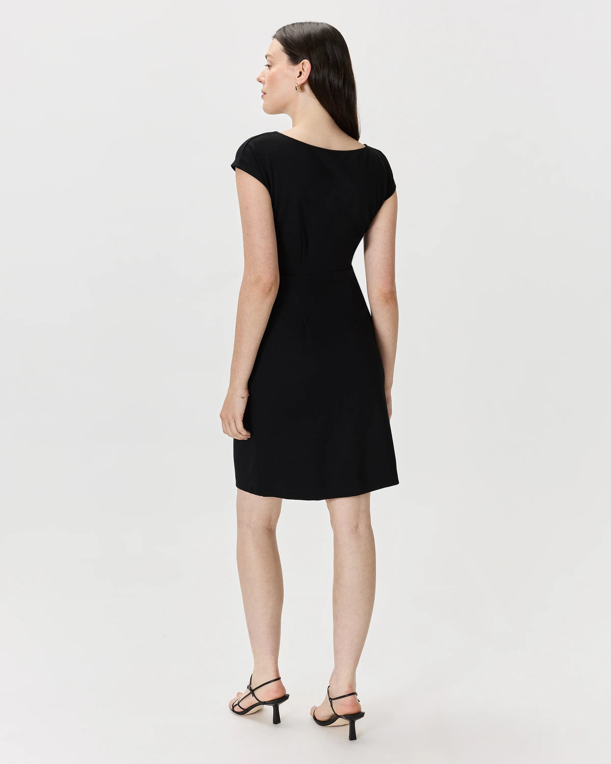 Ultra-Stretch Ponte Cap Sleeve Dress - XS / Ruby Red