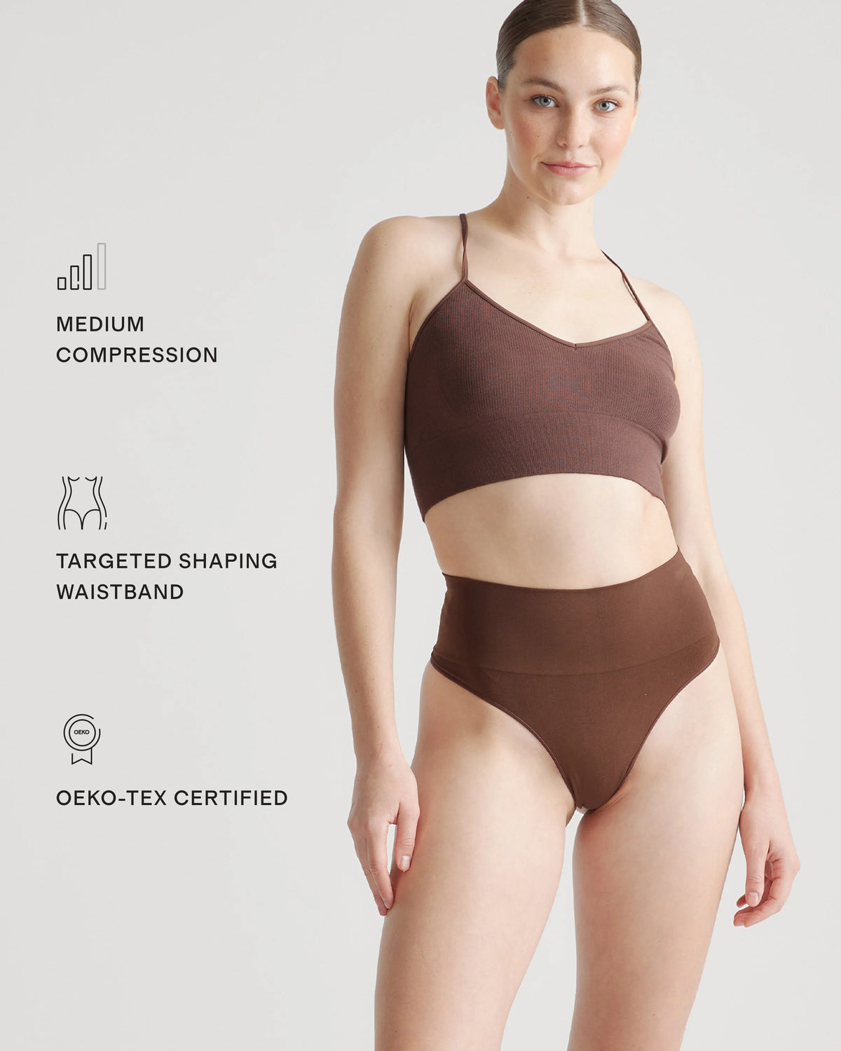 Shaping High-Waisted Thong (3-Pack) - XS / Black