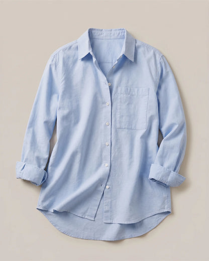 Organic Cotton Relaxed Oxford Shirt - XS / Opal Pink
