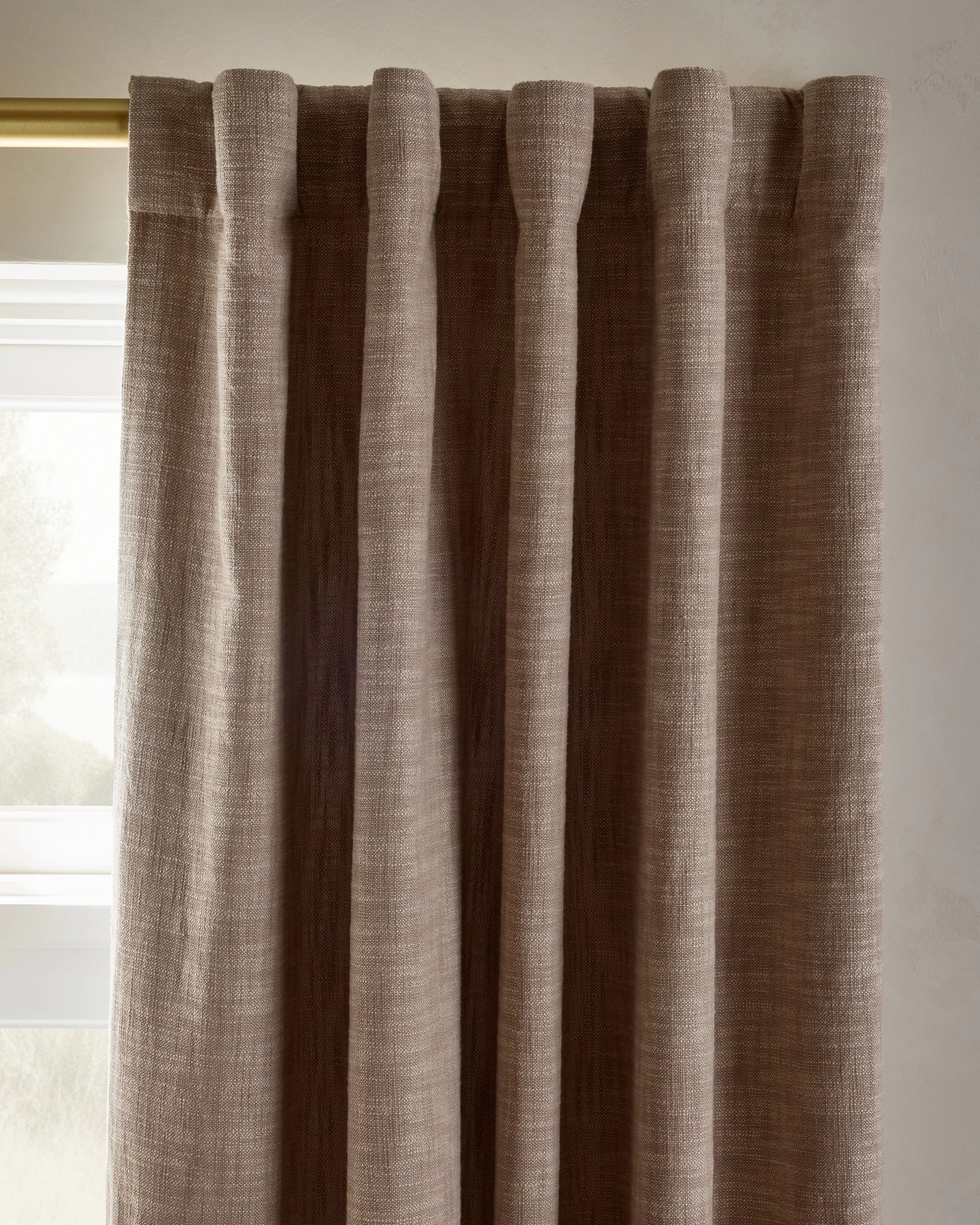 Textured Cotton Room Darkening Curtain - 48x84 / Ivory