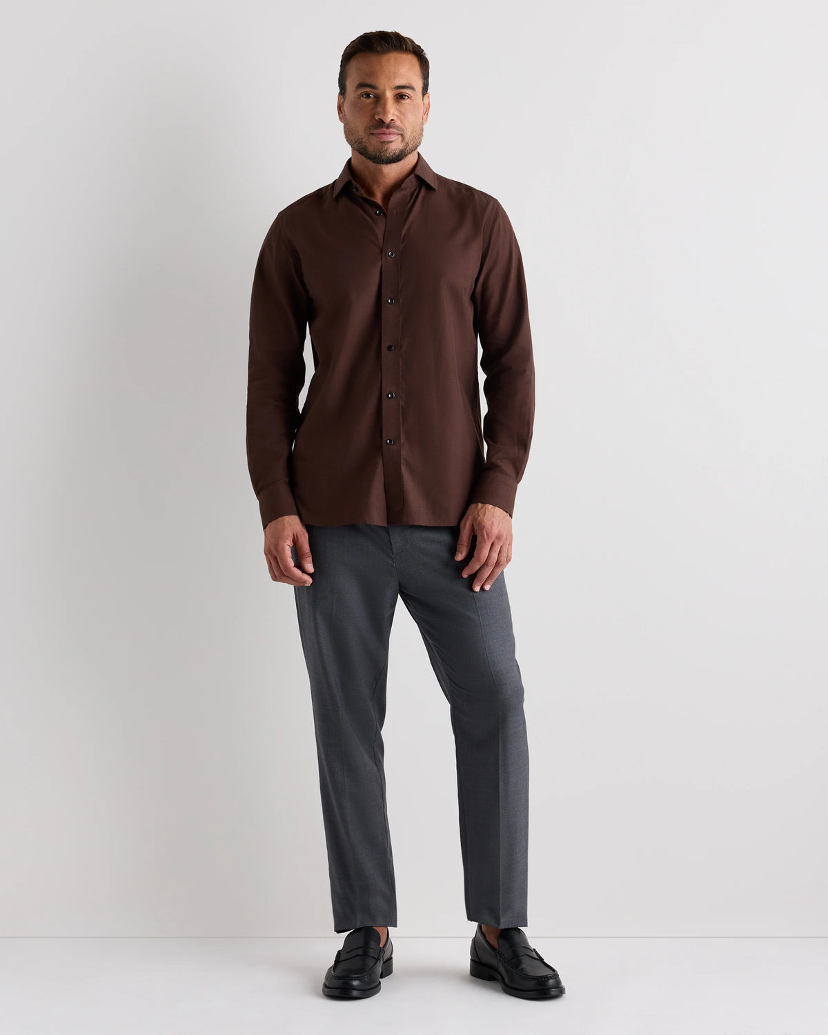 Organic Cotton Cashmere Dress Shirt - XS / Pale Blue