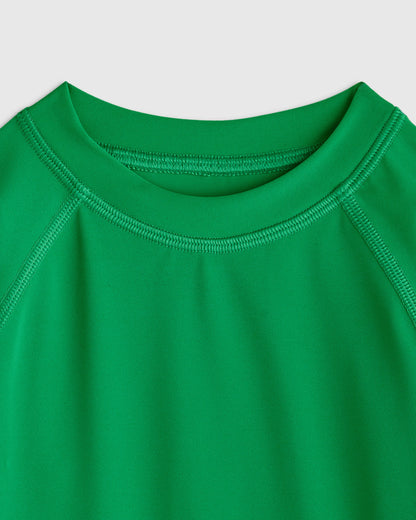 Long Sleeve Raglan Rash Guard - 2T / Island Aqua