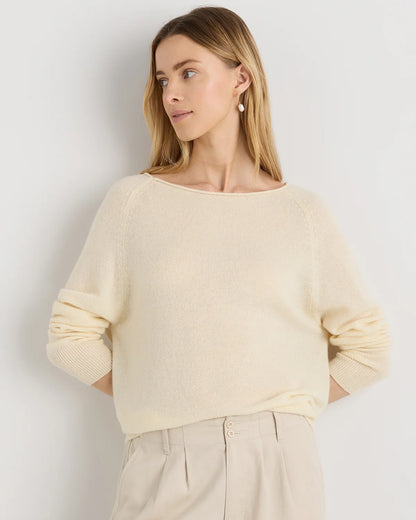 Mongolian Cashmere Boatneck Sweater - XS / Black