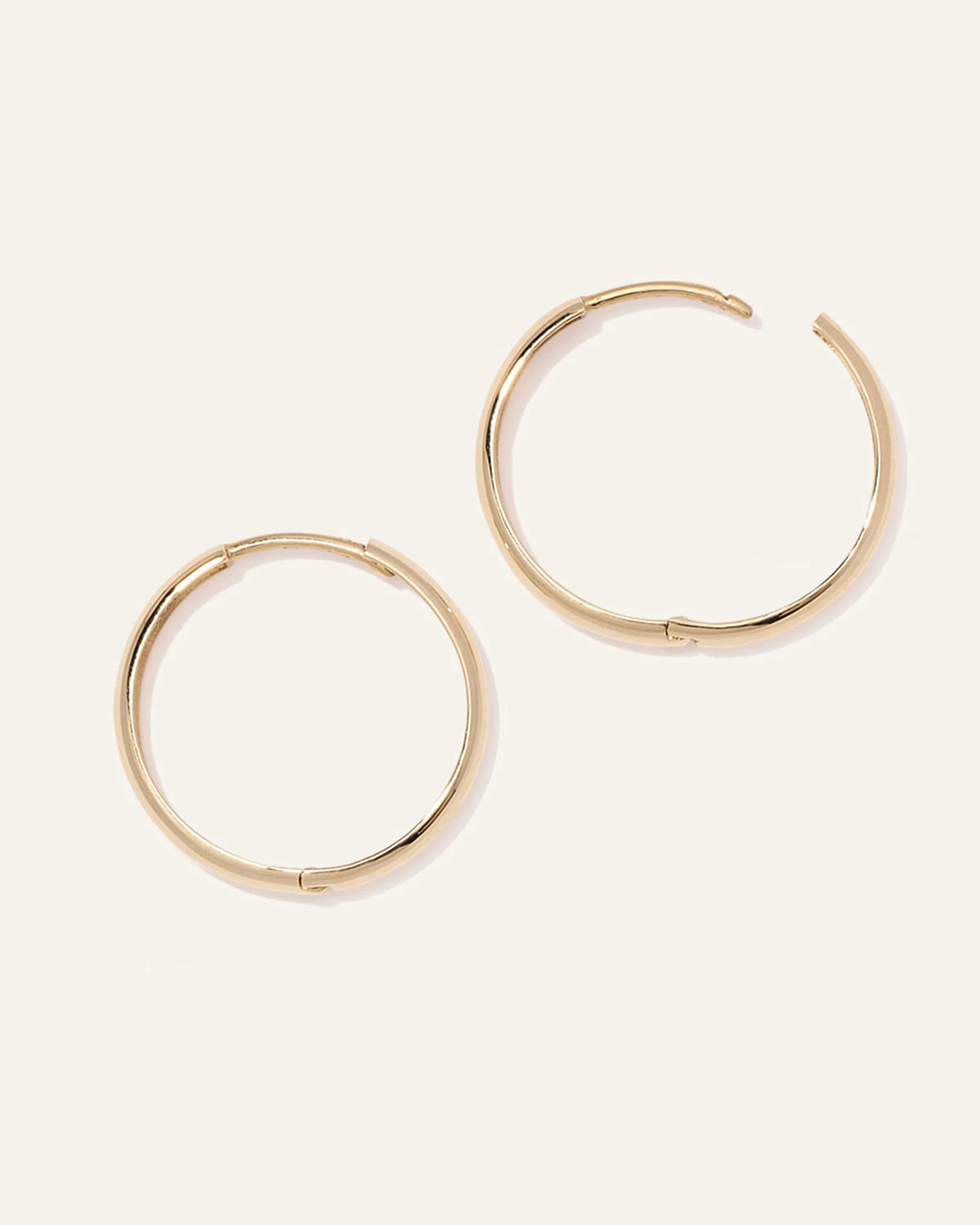 14K Gold Bold Hoops - One Size / Yellow Gold