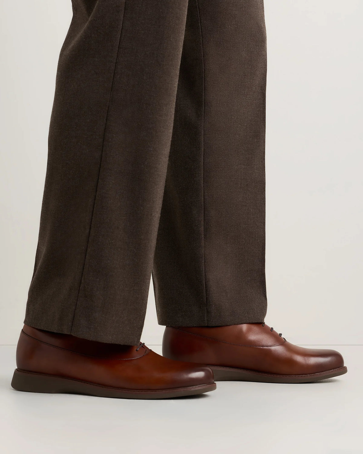 Hybrid Crafted Leather Oxford - 7 / Brandy