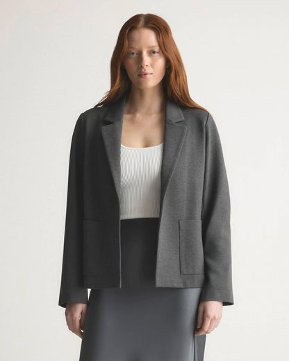 Ultra-Stretch Ponte Open Blazer - XS / Black