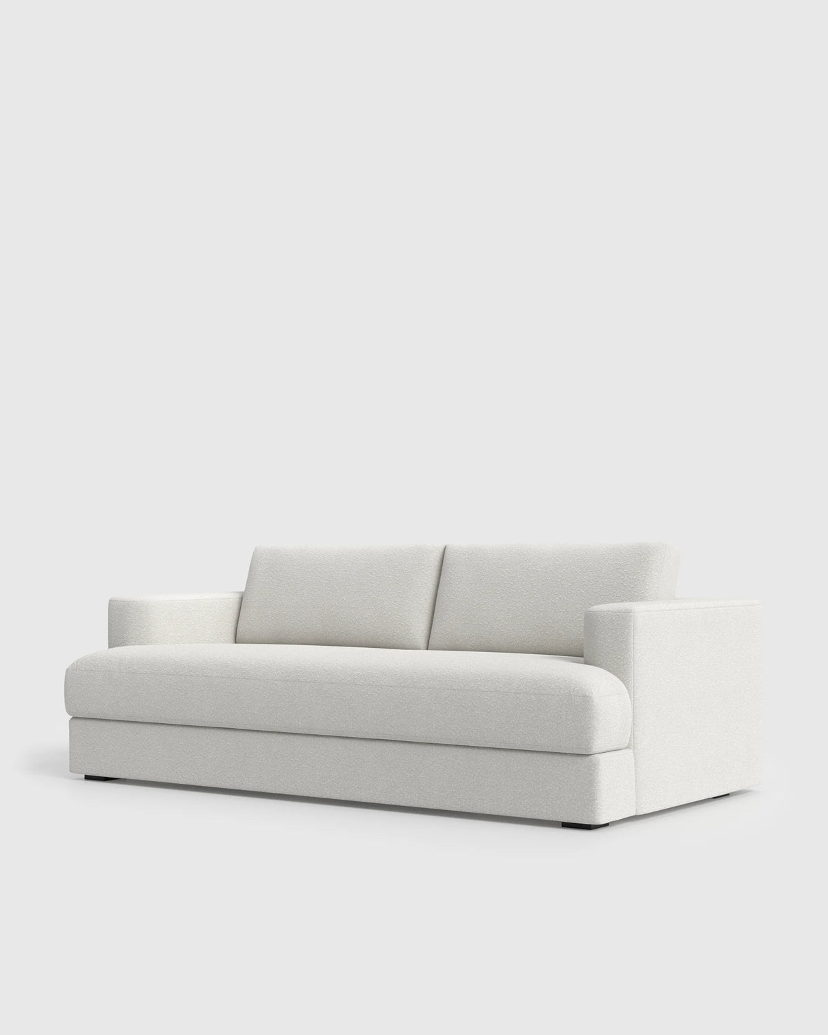 Sierra Curved Arm Sofa in Performance Boucle - 7ft / Linen