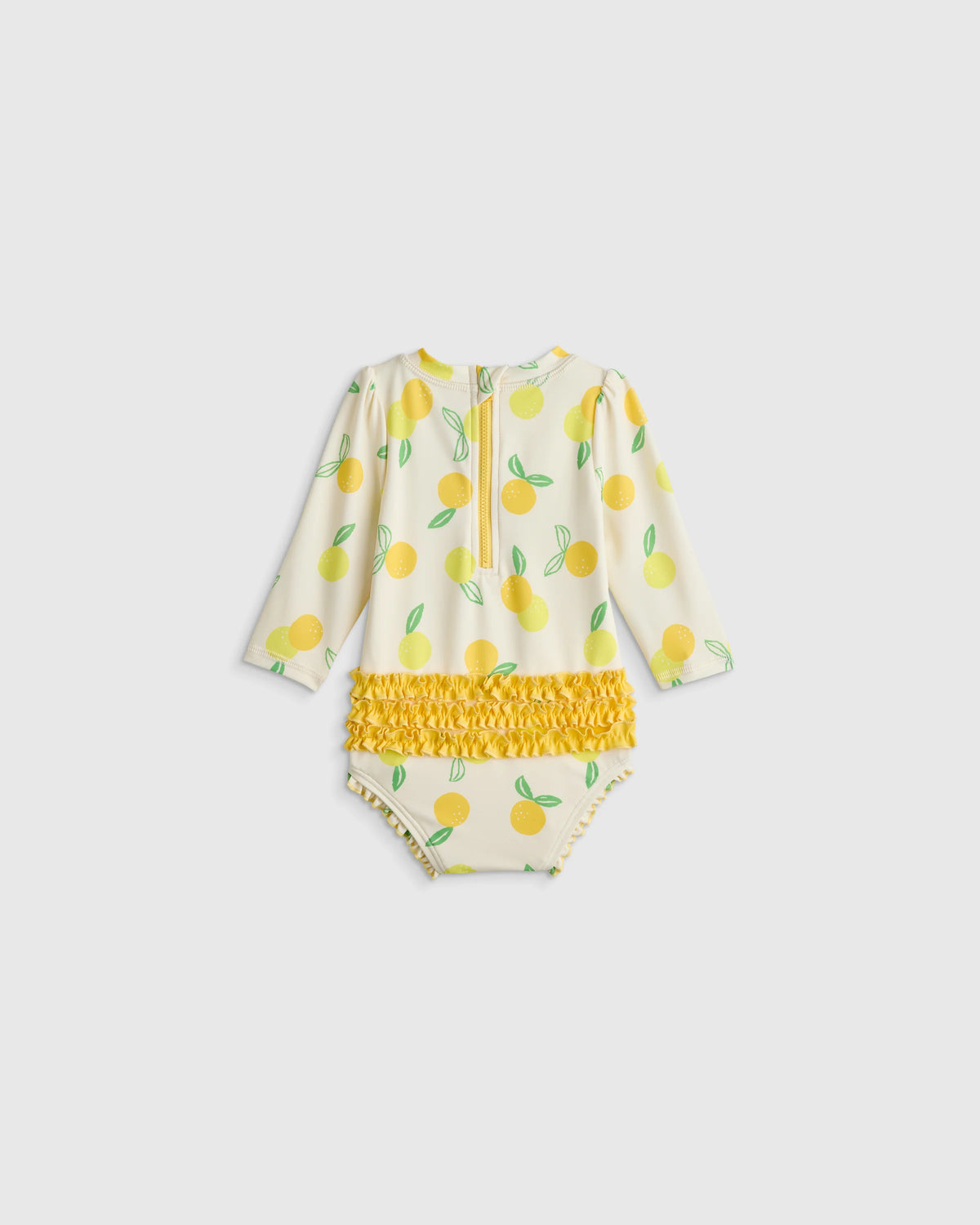 Long Sleeve Tie One-Piece Swimsuit - 0-3M / Soft Ditsy Floral