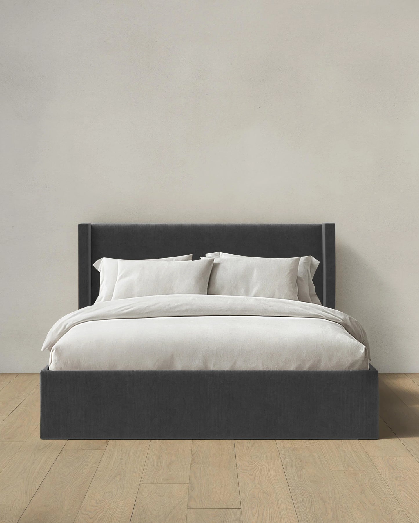 Wingback Bed in Performance Velvet - Full / Butterscotch