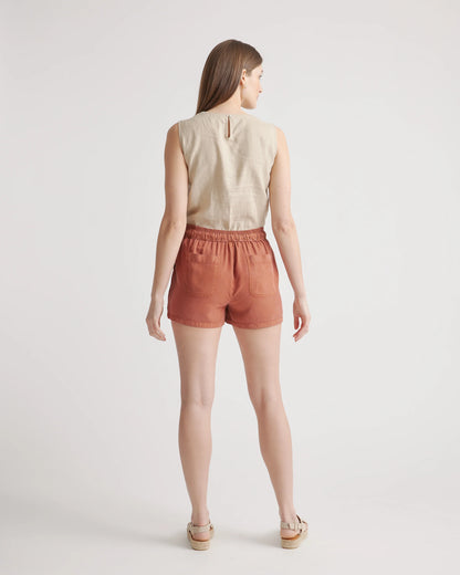 Vintage Wash Tencel Utility Shorts - XS / Moonstone Blue