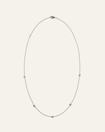 14K Gold Diamond Bezel Station Necklace - One Size / Yellow Gold