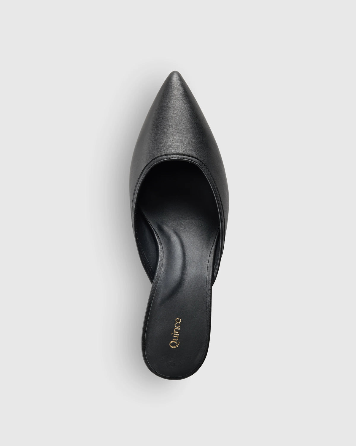 Italian Leather 55mm Kitten Heel Mule - 5 / Black