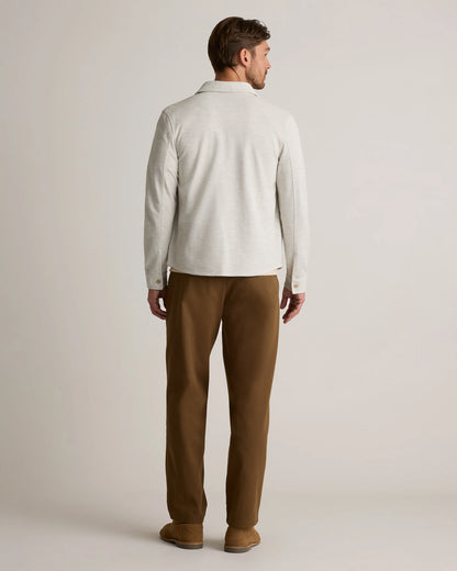 Cotton Pique Knit Overshirt - XS / Heather Charcoal