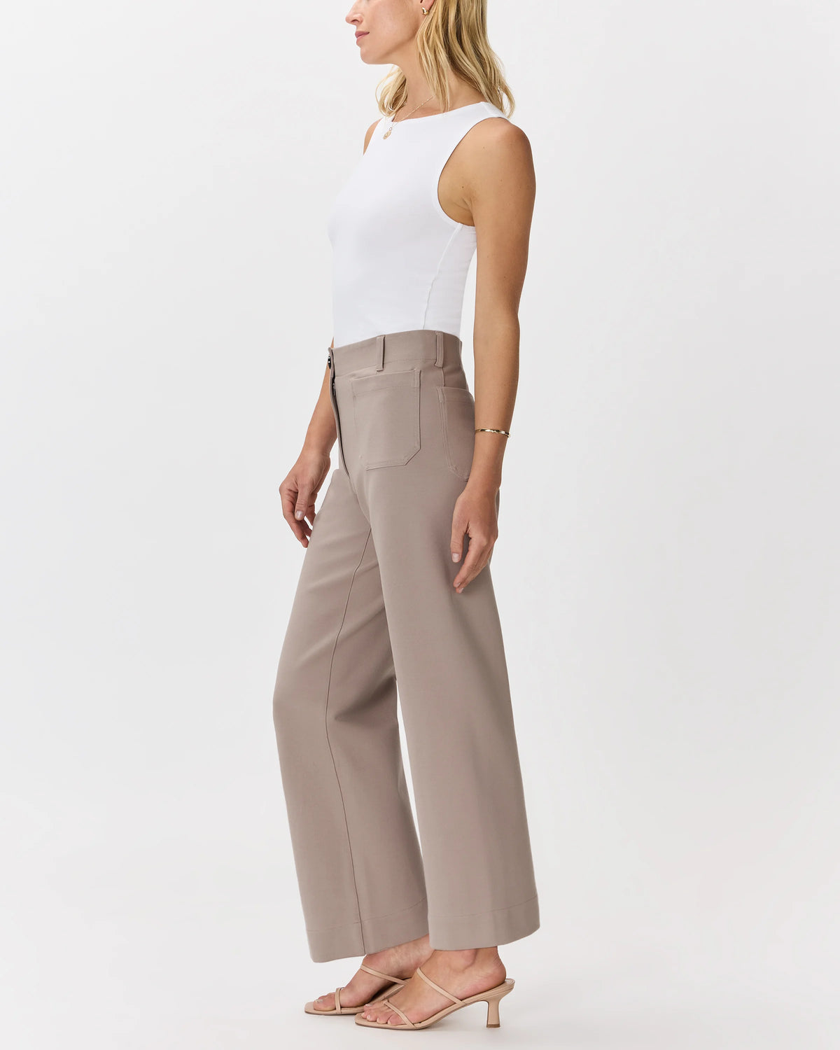Ultra-Stretch Ponte Cropped Wide Leg Pants - 0 / Espresso