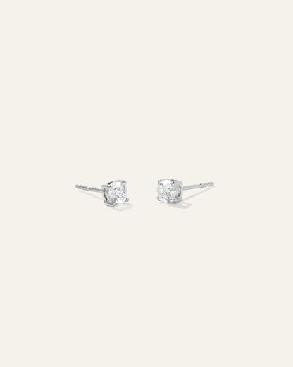 14k Gold Natural Diamond Solitaire Studs - 0.50ctw - One Size / Yellow Gold