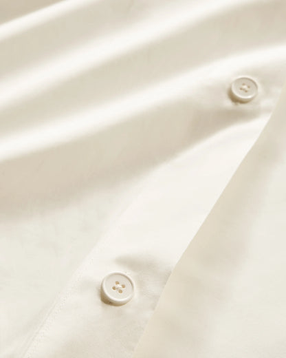 Organic Crisp Percale Duvet Cover Set - Twin / Espresso