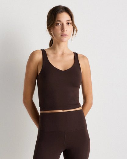 Ultra-Form V-Neck Cropped Tank - XS / Forest Green