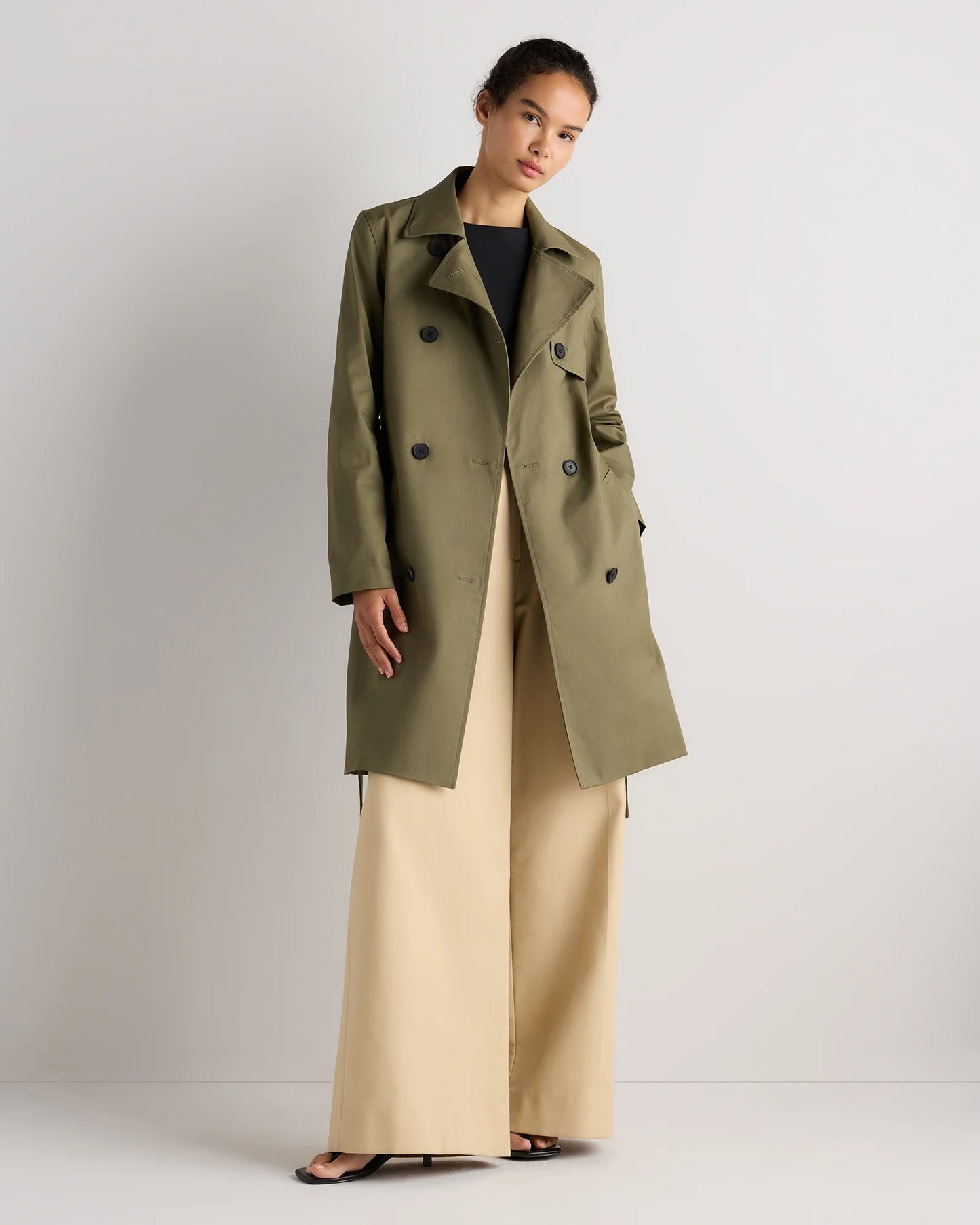 Comfort Stretch Trench Coat - XS / Navy
