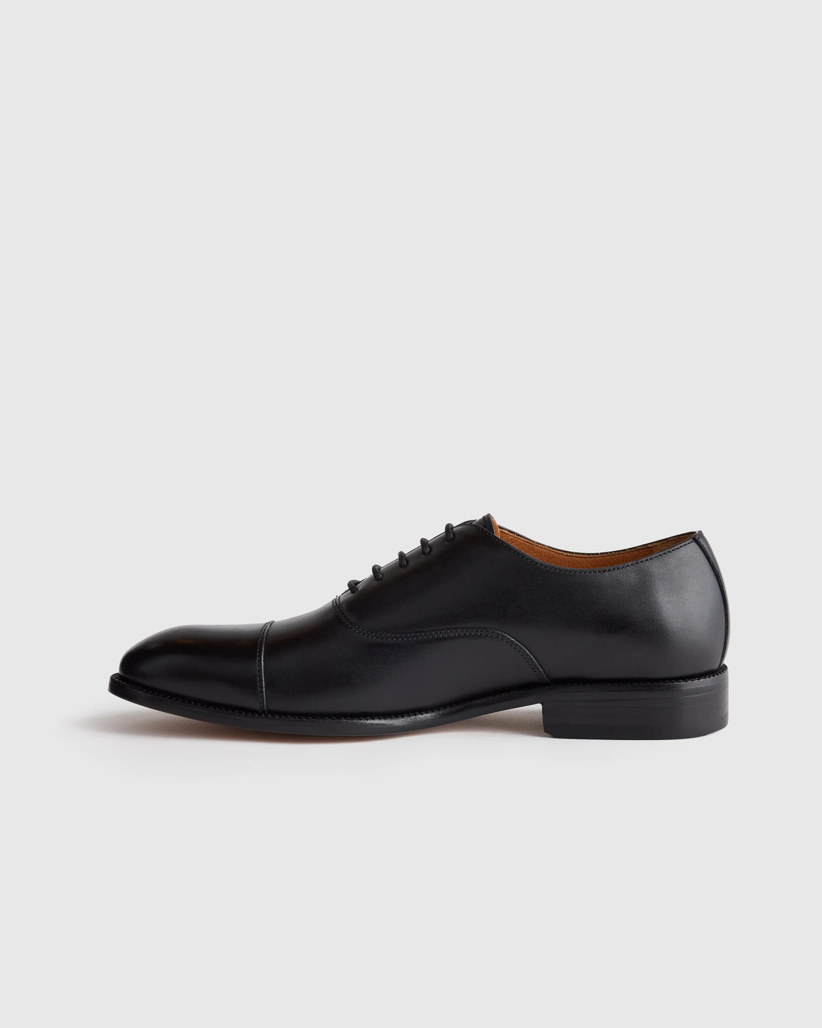 Italian Leather Cap Toe Oxford - 7 / Cognac