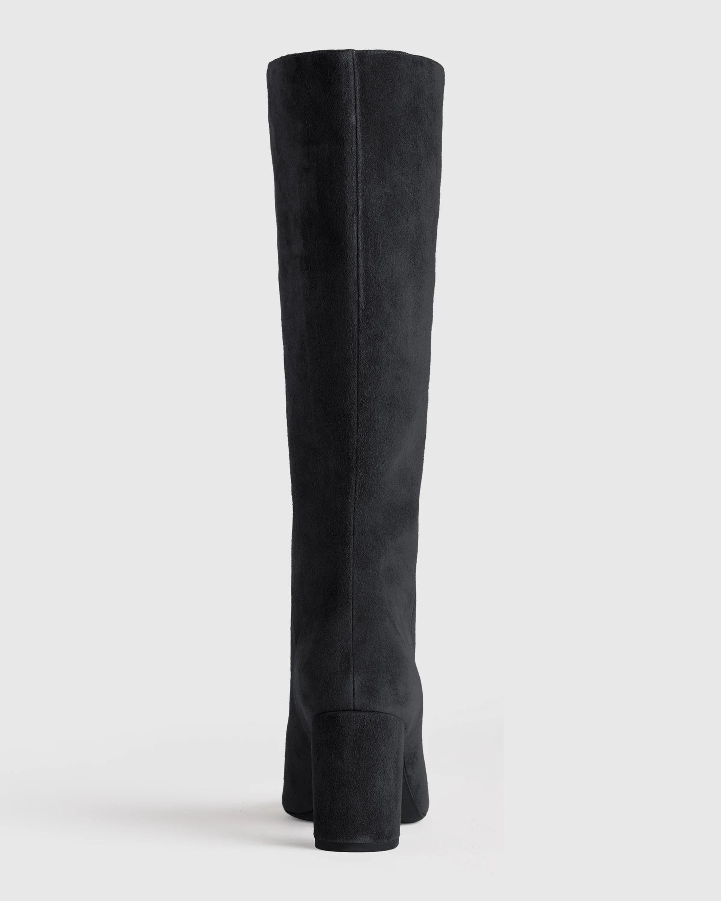 Italian Suede Block Heel Boots - 5 / Espresso Brown