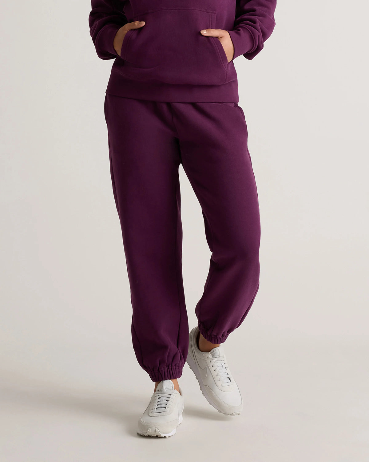 Organic Heavyweight Fleece Boyfriend Sweatpants - XS / Heather Grey